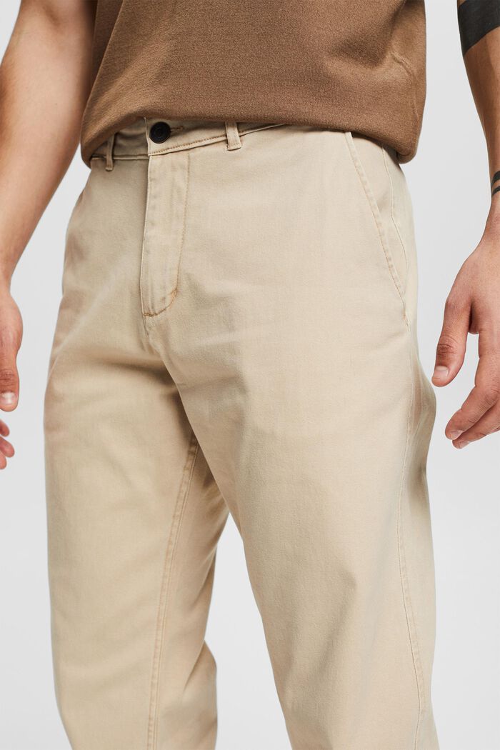 Chino i bomuld, BEIGE, detail image number 0