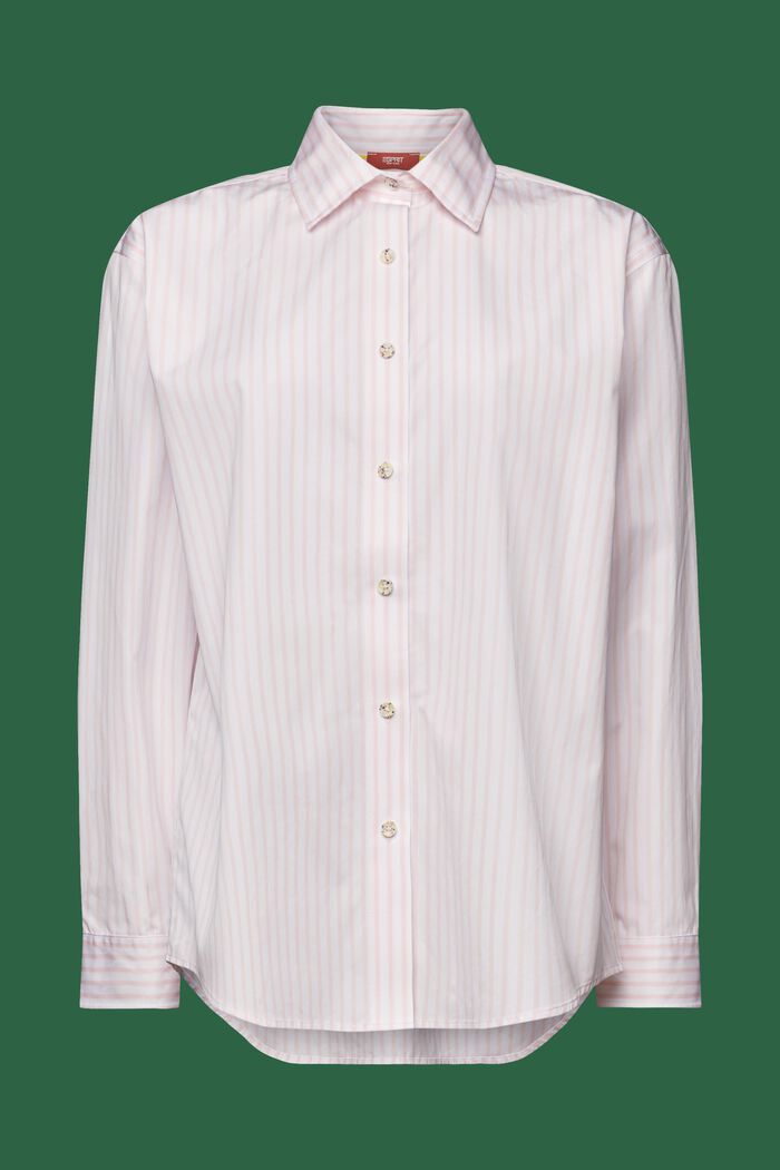 Stribet poplin-skjorte, PASTEL PINK, detail image number 5