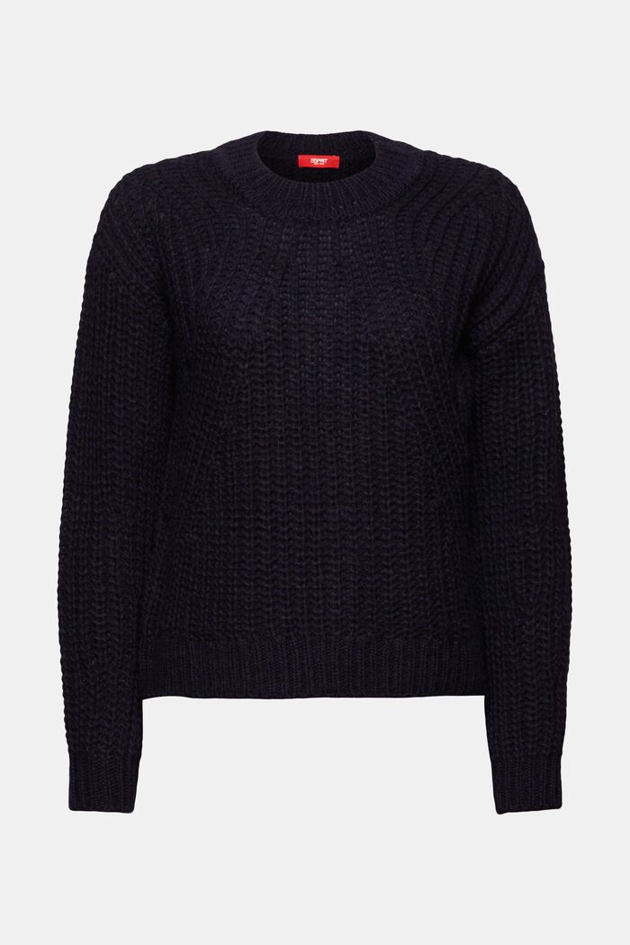Sweater i ribstrik, NAVY, detail image number 6