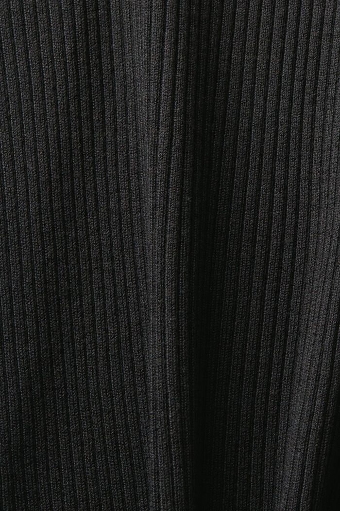 Cardigan i ribstrik, BLACK, detail image number 5