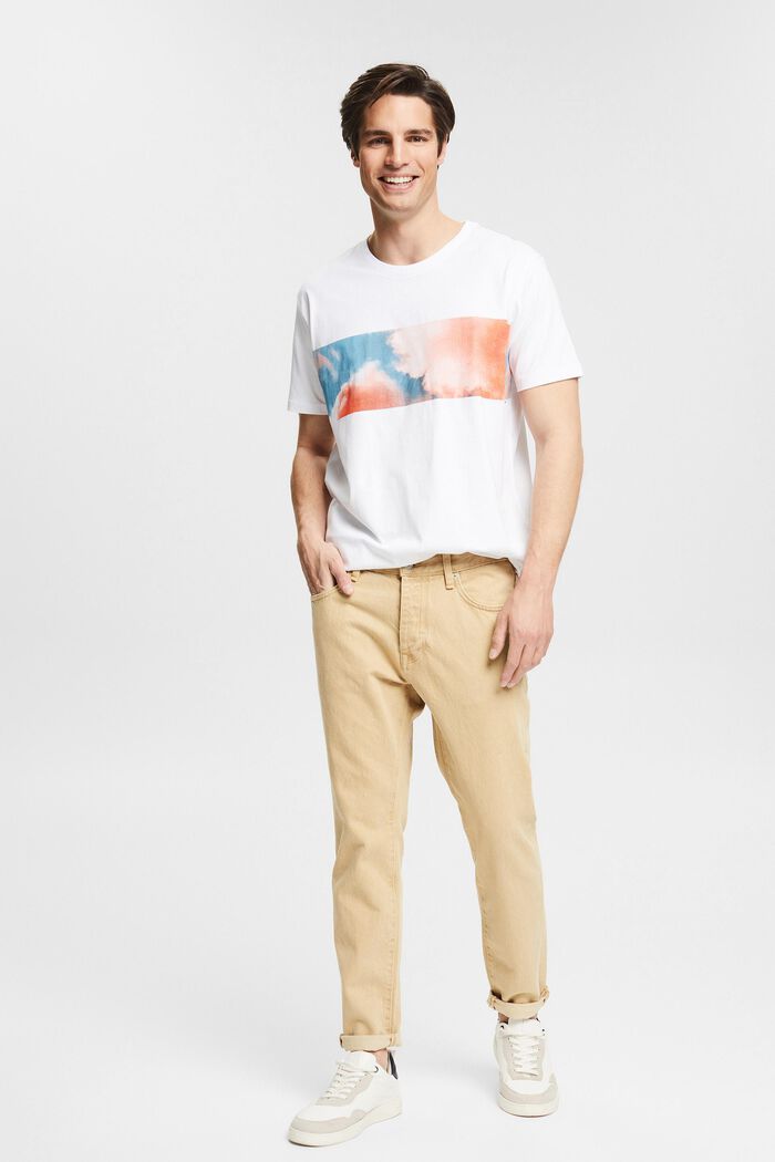 Jersey-T-shirt med print, WHITE, detail image number 6