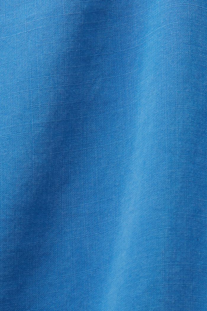 Ærmeløs bluse med elastisk krave, BRIGHT BLUE, detail image number 5