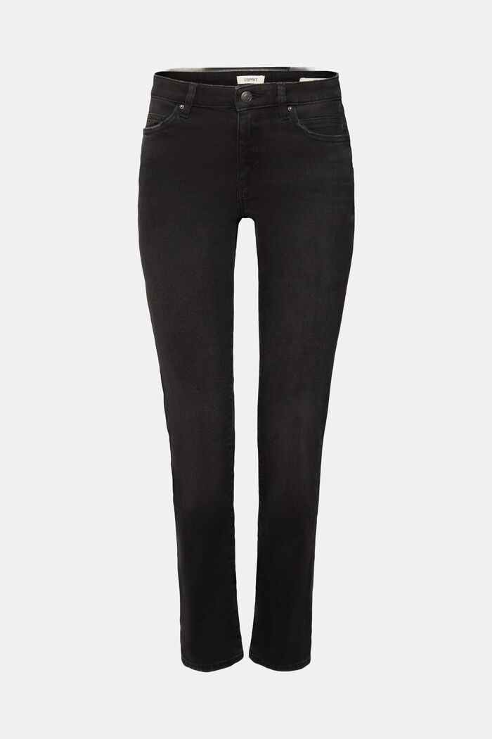 Jeans med lige ben, BLACK DARK WASHED, detail image number 6