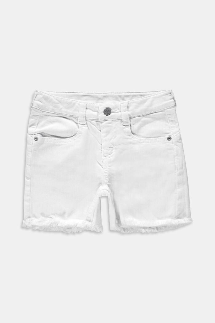 Genanvendte materialer: shorts med regulerbar livvidde, WHITE, detail image number 0