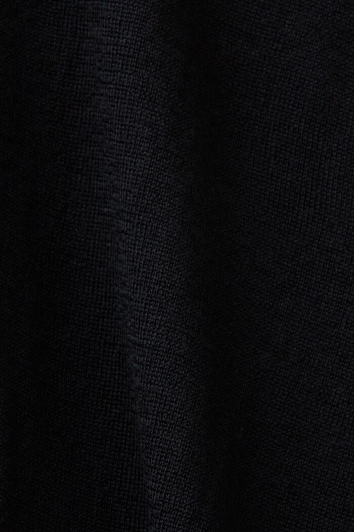 Oversized rullekravesweater i uld, BLACK, detail image number 5