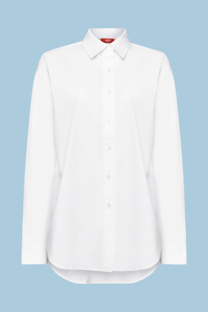 Oversized button down-skjorte, WHITE, detail image number 6