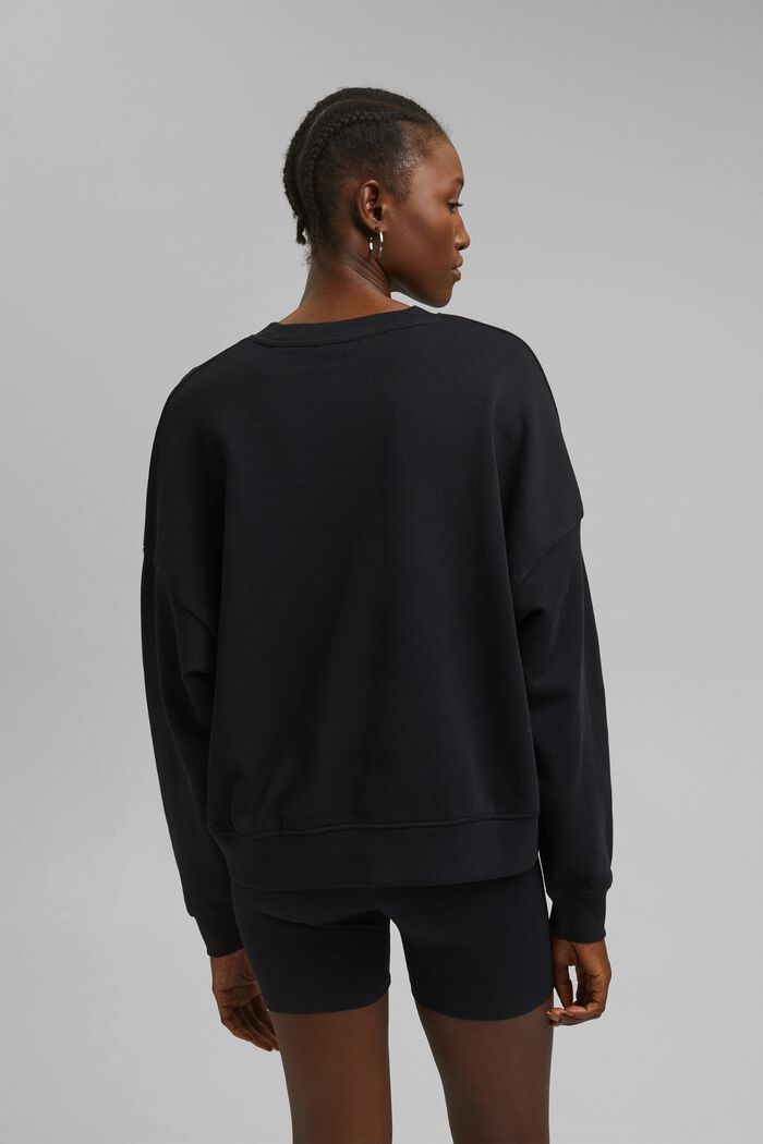 Sweatshirt i 100% økobomuld, BLACK, detail image number 3