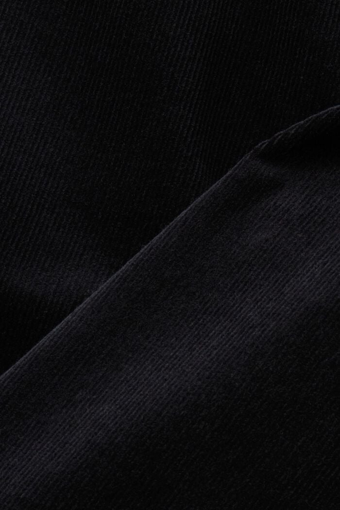 Slim fløjlsbukser med mellemhøj talje, BLACK, detail image number 6