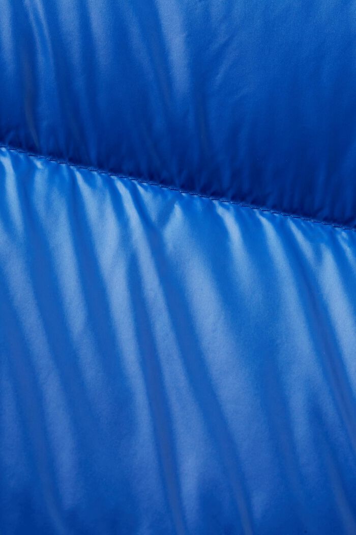 Blank pufferjakke med dun, BRIGHT BLUE, detail image number 4