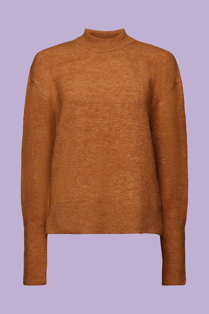 Sweatshirt med høj hals, CARAMEL, detail image number 6