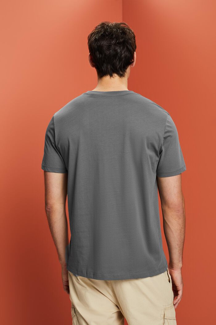 Jersey-T-shirt, 100% bomuld, DARK GREY, detail image number 3