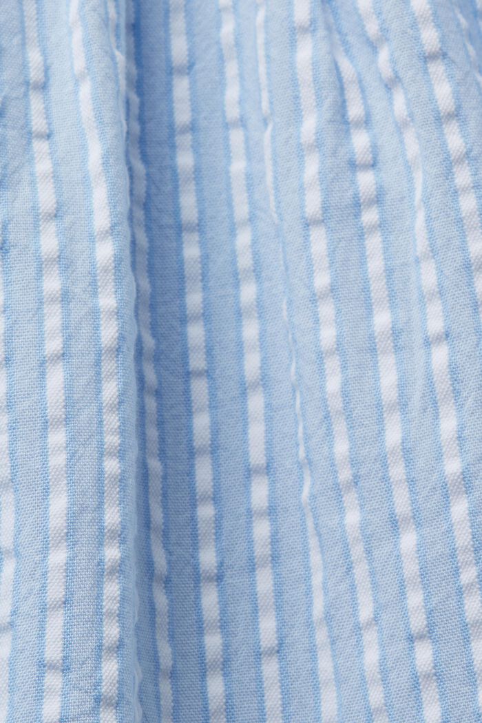 Tekstureret bluse med korte ærmer, LIGHT BLUE, detail image number 5