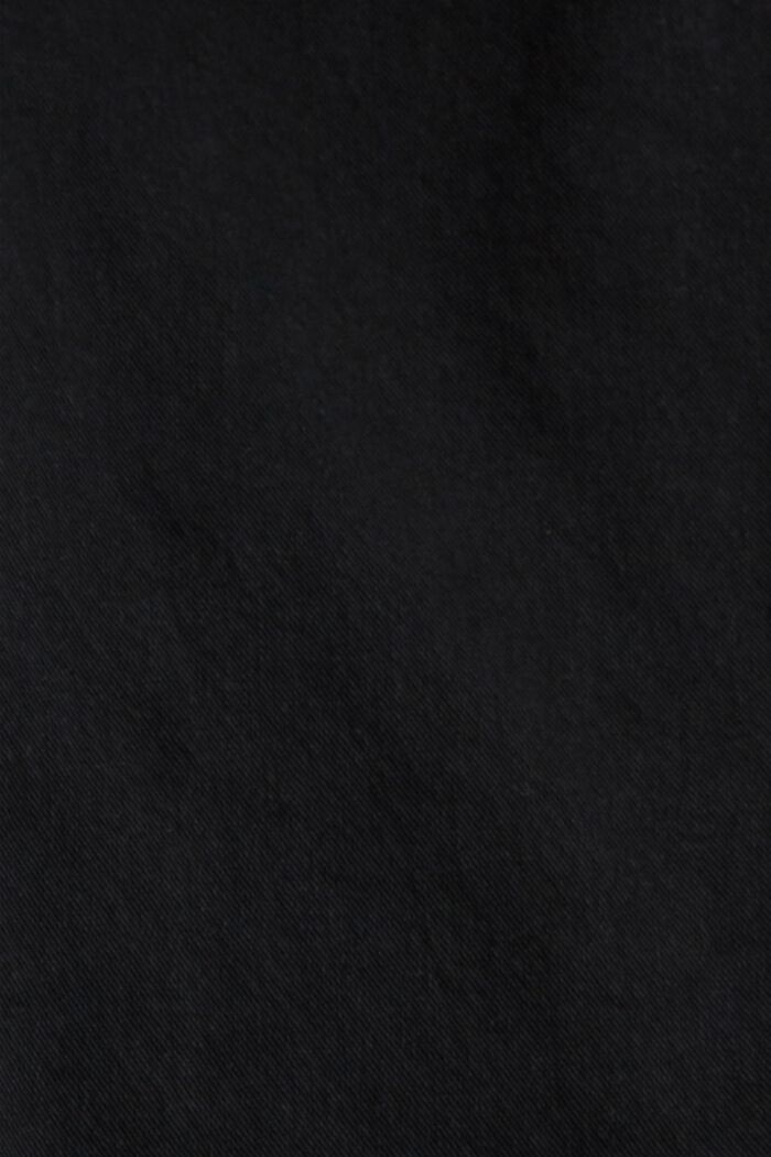 Culottebukser i denim med destroyed-effekter, BLACK, detail image number 4