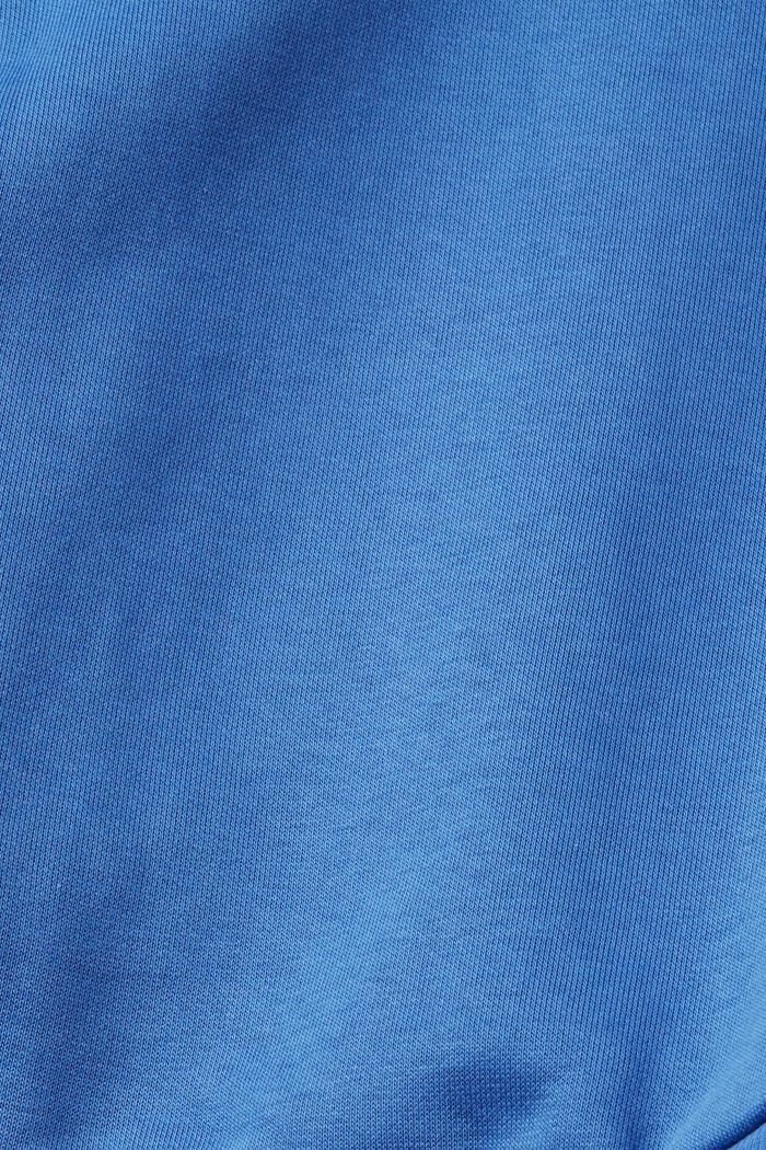 Cropped hættetrøje med gennemgående lynlås, BLUE, detail image number 4