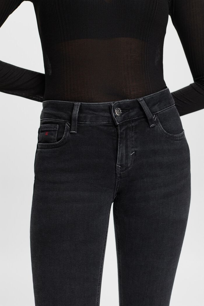 Skinny jeans med mellemhøj talje, BLACK RINSE, detail image number 2