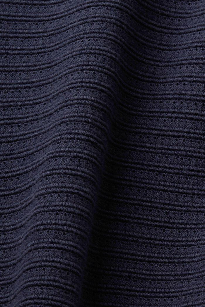 Stribet pullover i blandet strik, NAVY, detail image number 5