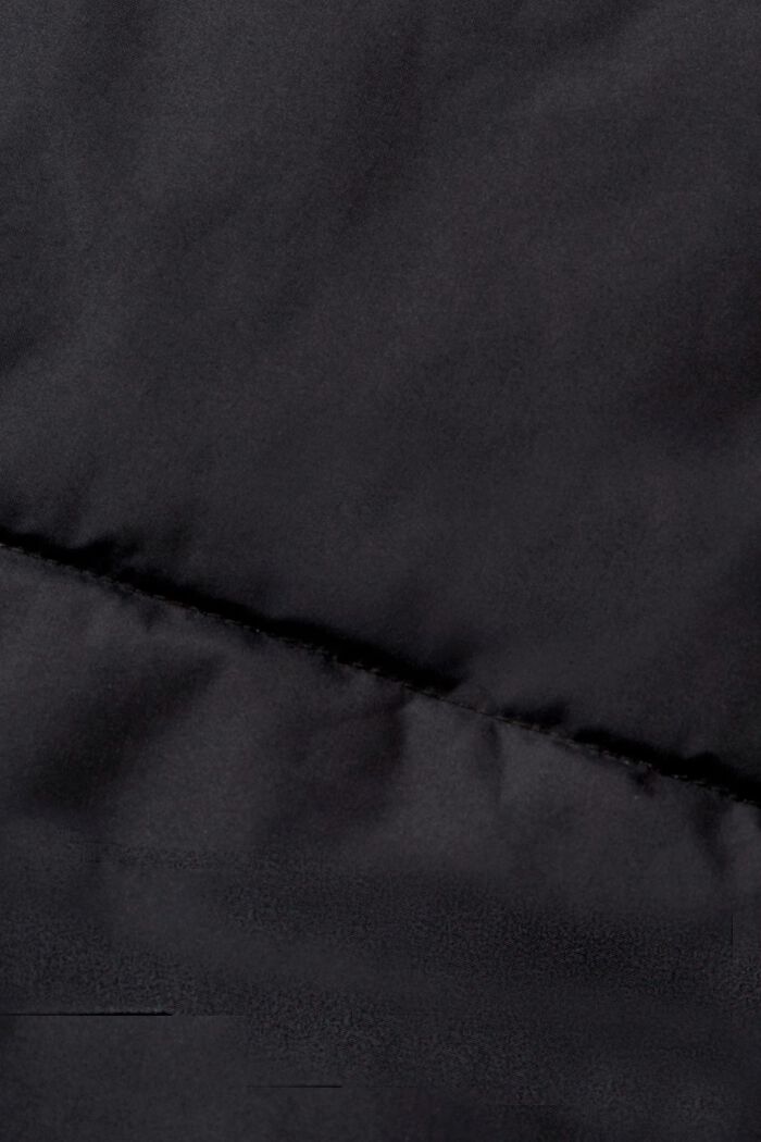 Quiltet frakke med lynlåslommer, BLACK, detail image number 4
