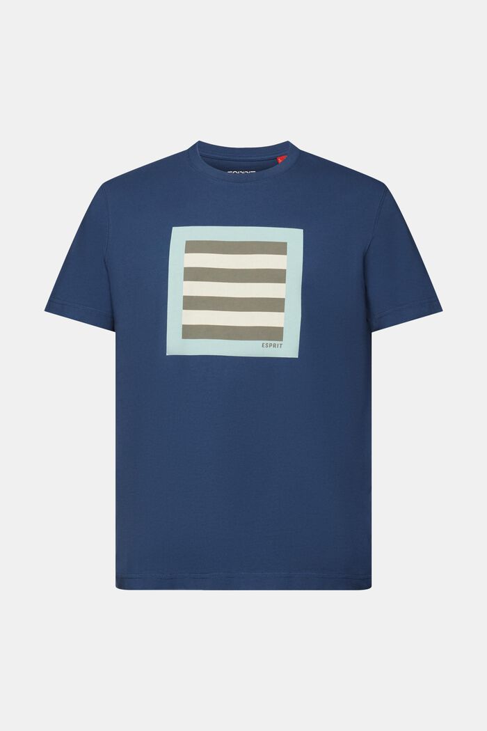 T-shirt i bomuldsjersey med print, GREY BLUE, detail image number 5