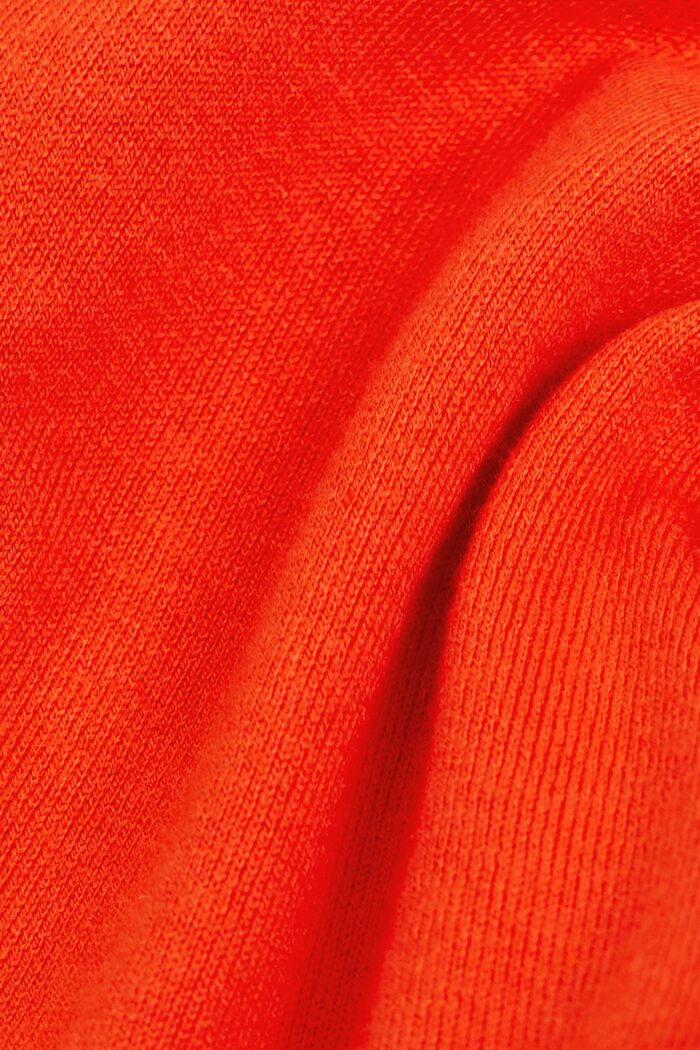 Cardigan med V-hals, ORANGE RED, detail image number 4