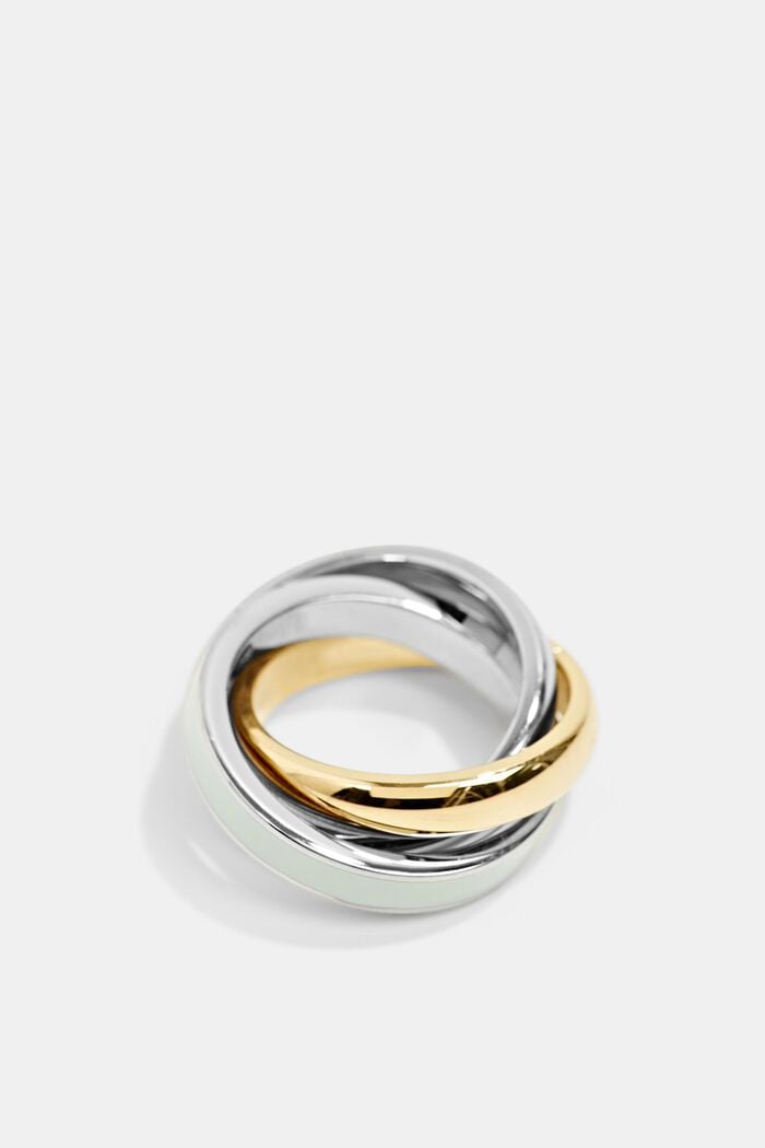 Trio-ring af rustfrit stål, GOLD BICOLOUR, overview