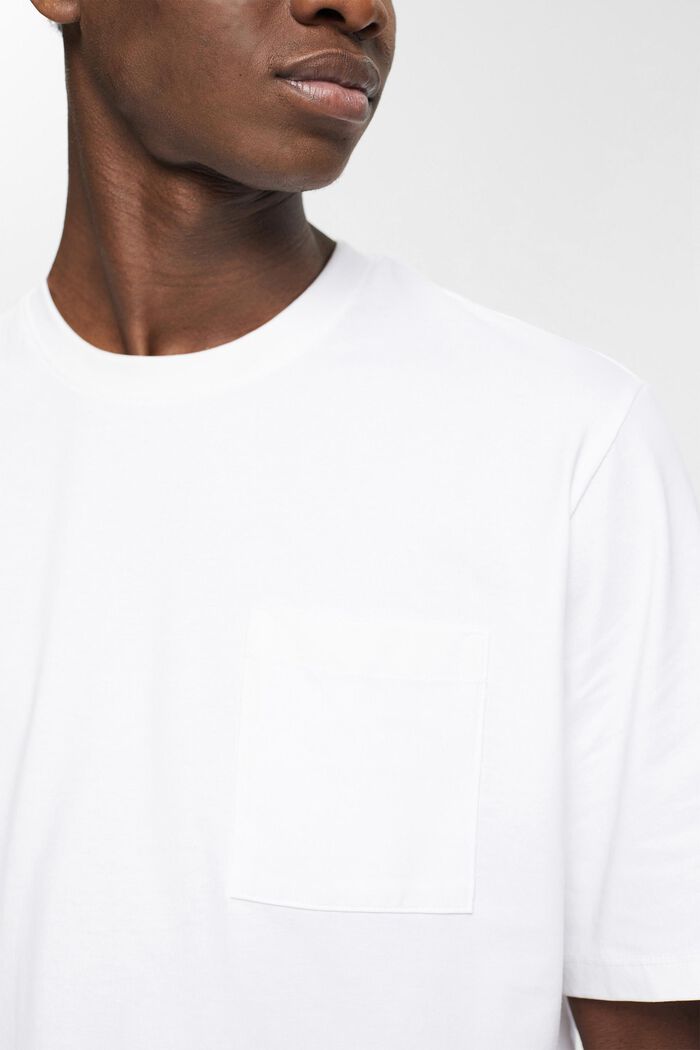 Jersey-T-shirt, 100% bomuld, WHITE, detail image number 0
