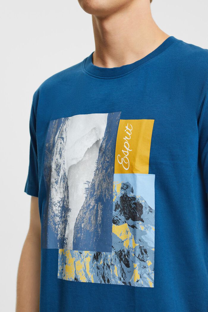 T-shirt med print, PETROL BLUE, detail image number 2