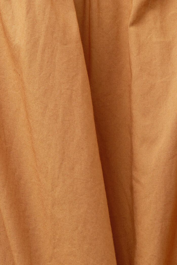 Skjortekjole med bindebælte, 100 % bomuld, CARAMEL, detail image number 5
