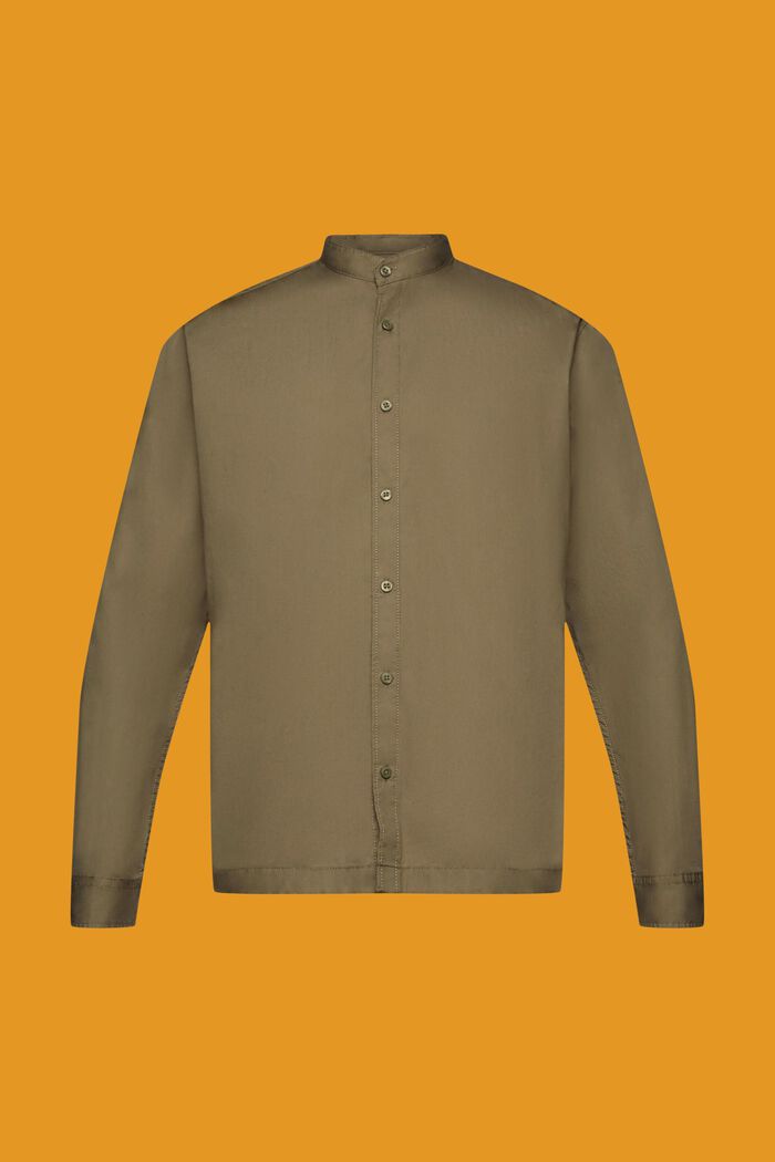 Skjorte med båndkrave, KHAKI GREEN, detail image number 5