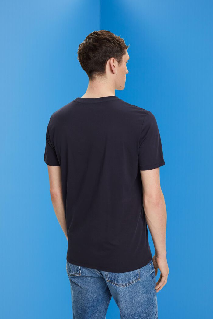 Jersey-T-shirt med rund hals, NAVY, detail image number 4