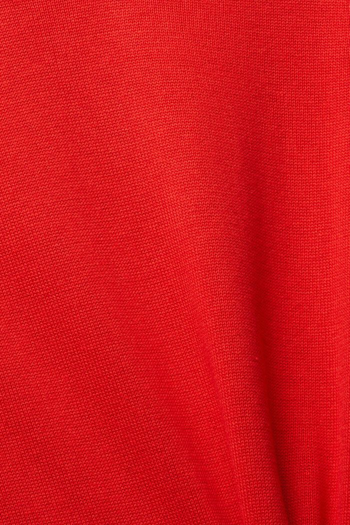 Midi-kjole i strik, ORANGE RED, detail image number 4