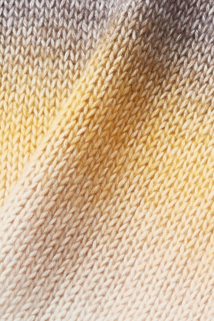 Gradient-cardigan, bomuldsmiks, DUSTY YELLOW, detail image number 1