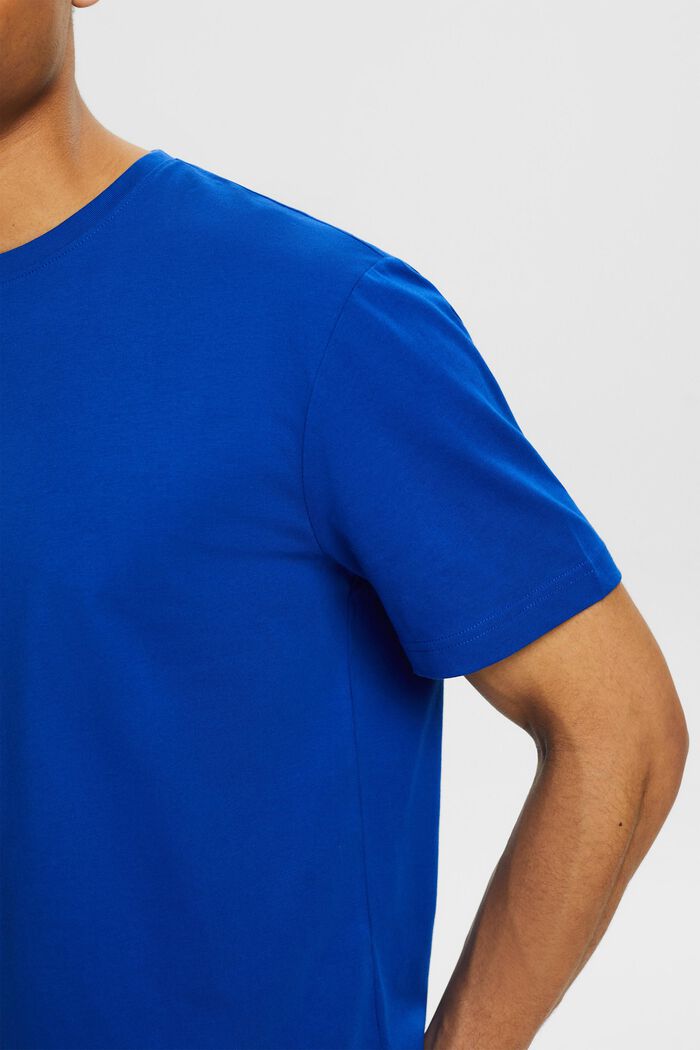 Kortærmet T-shirt med rund hals, BRIGHT BLUE, detail image number 3