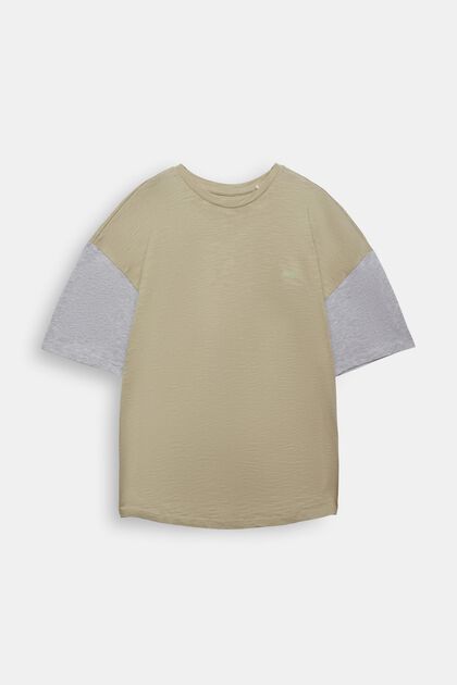 Tofarvet slub-T-shirt
