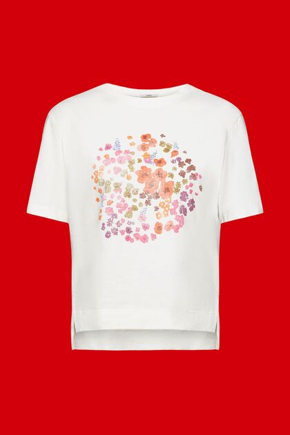 T-shirt med blomsterprint