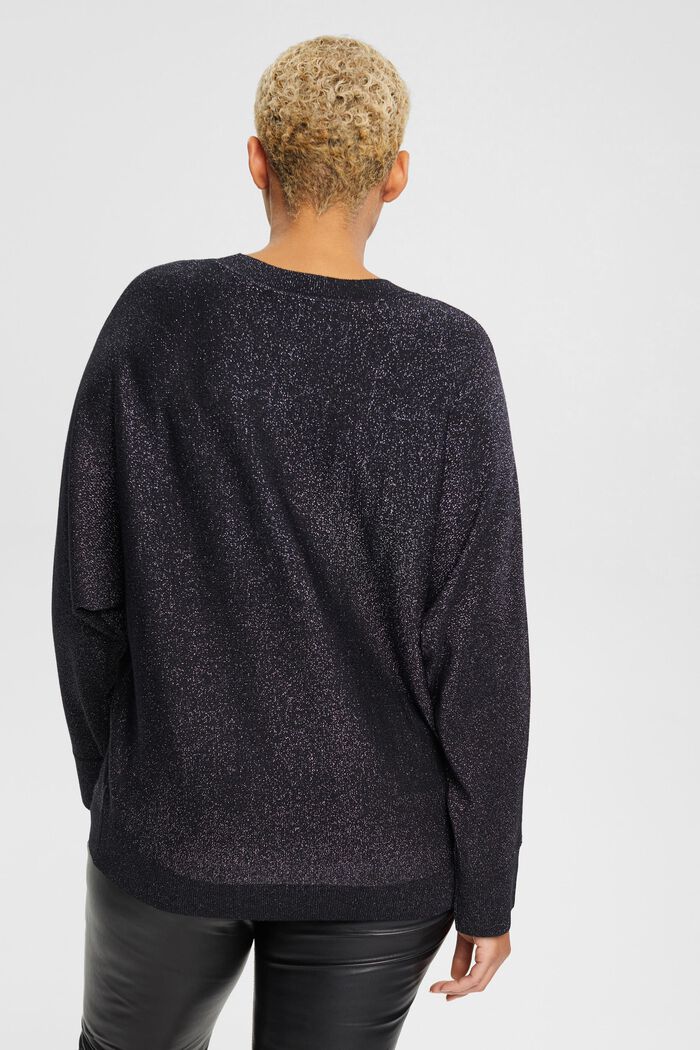 CURVY sweater med glimmereffekt, BLACK, detail image number 3