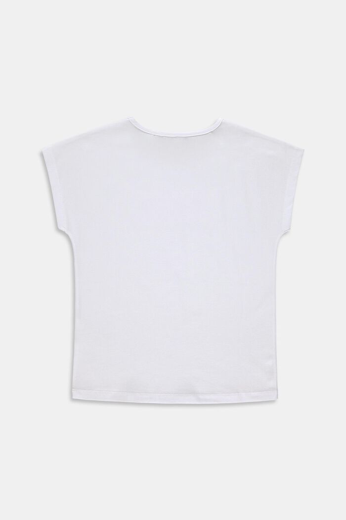 Print-T-shirt af bomuldsstretch, WHITE, detail image number 1