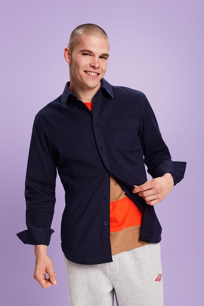 Regular fit-skjorte i twill, NAVY, detail image number 4