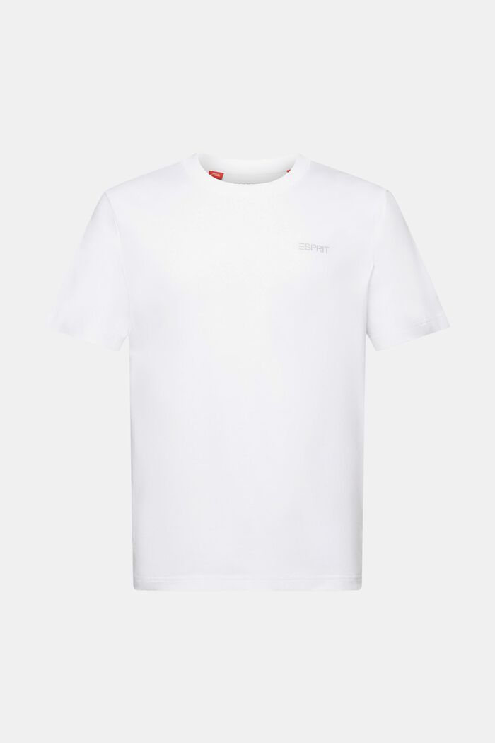 Unisex T-shirt med logo, WHITE, detail image number 7