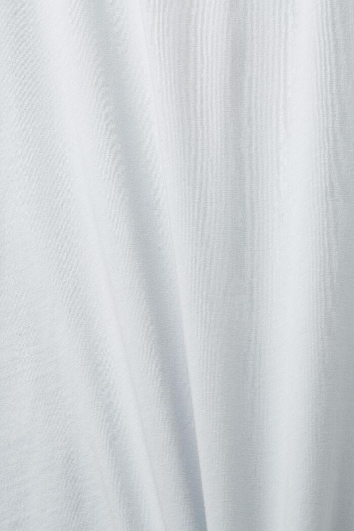 Jersey-T-shirt med rund hals, 100 % bomuld, LIGHT BLUE, detail image number 5