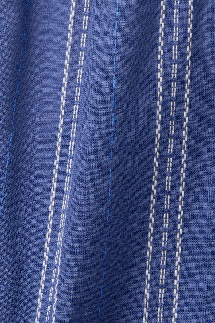 Ærmeløs bluse med striber, 100 % bomuld, INK, detail image number 5