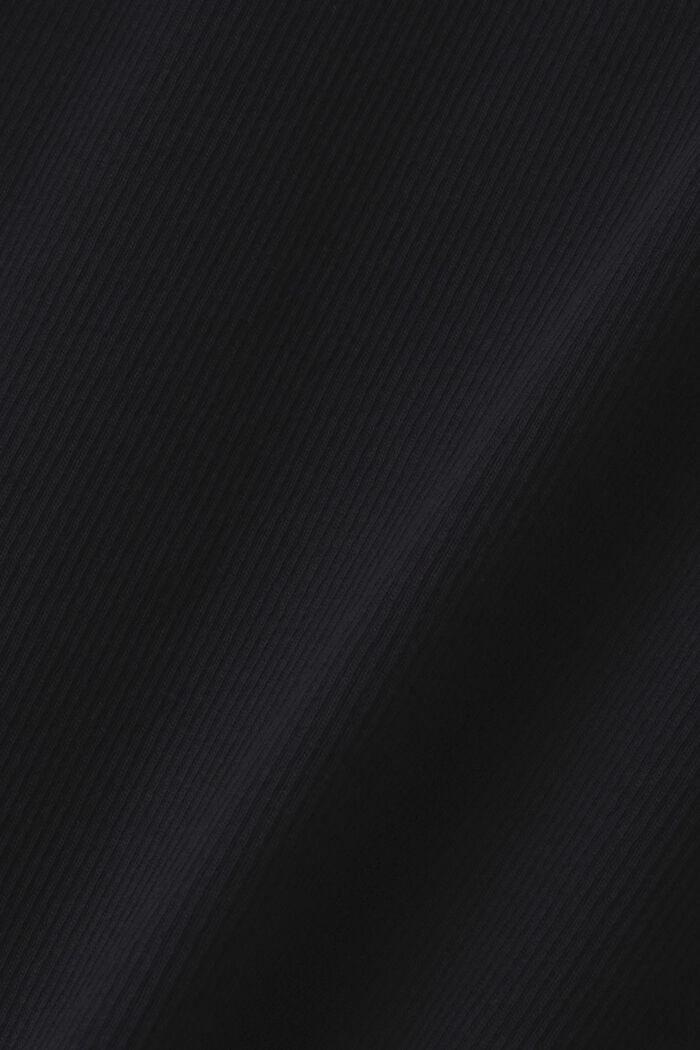 Ribbet jerseykjole, BLACK, detail image number 5