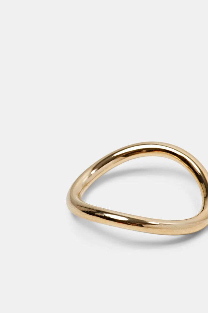 Guldbelagt bølgeformet ring, GOLD, detail image number 2