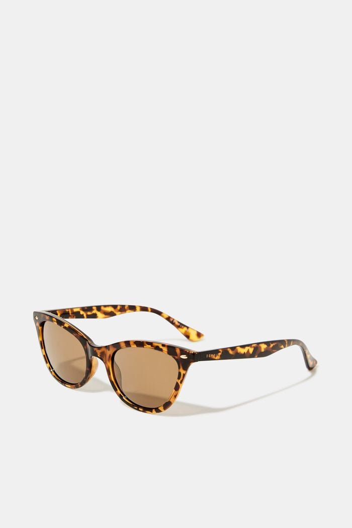 Solbriller med smal cat eye-facon, HAVANNA, overview