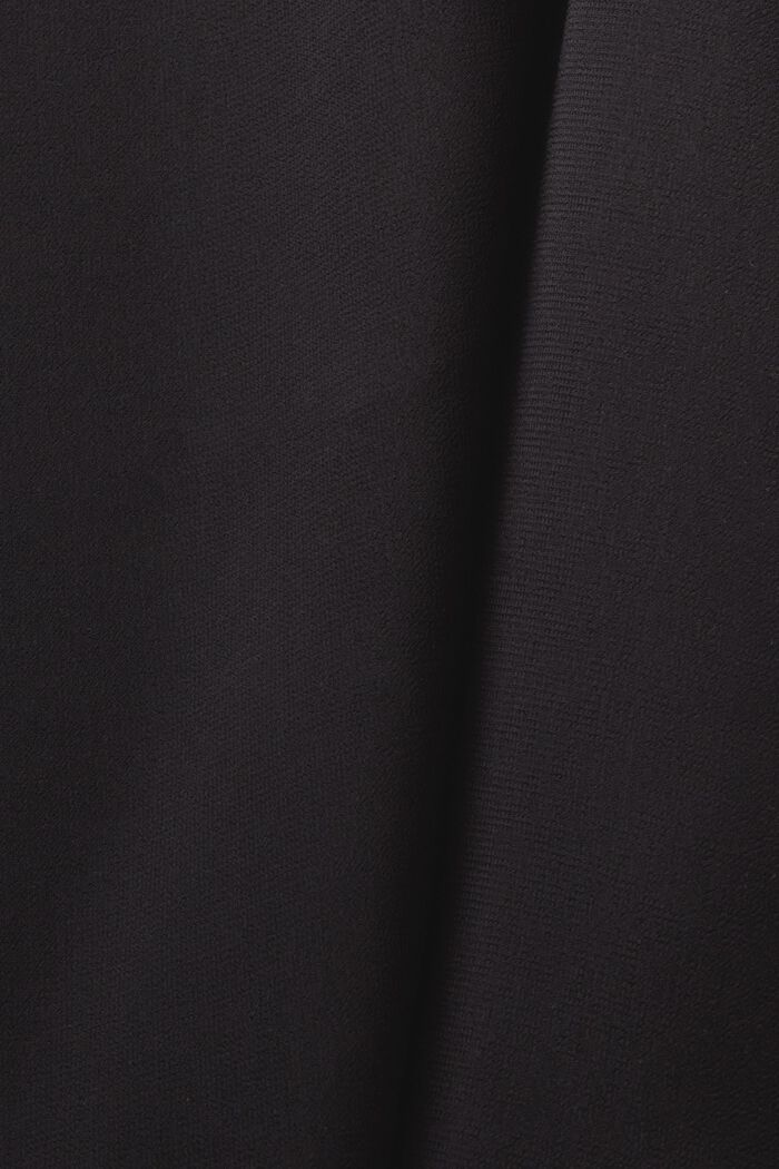 Ærmeløs bluse i crepe chiffon, BLACK, detail image number 5