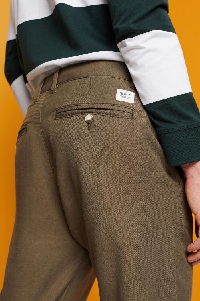 Shorts i chino-stil, DUSTY GREEN, detail image number 4