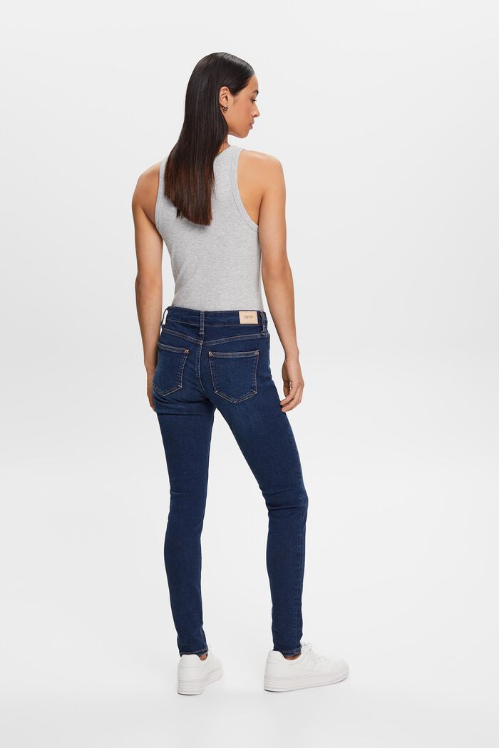 Skinny jeans med mellemhøj talje, BLUE LIGHT WASHED, detail image number 3