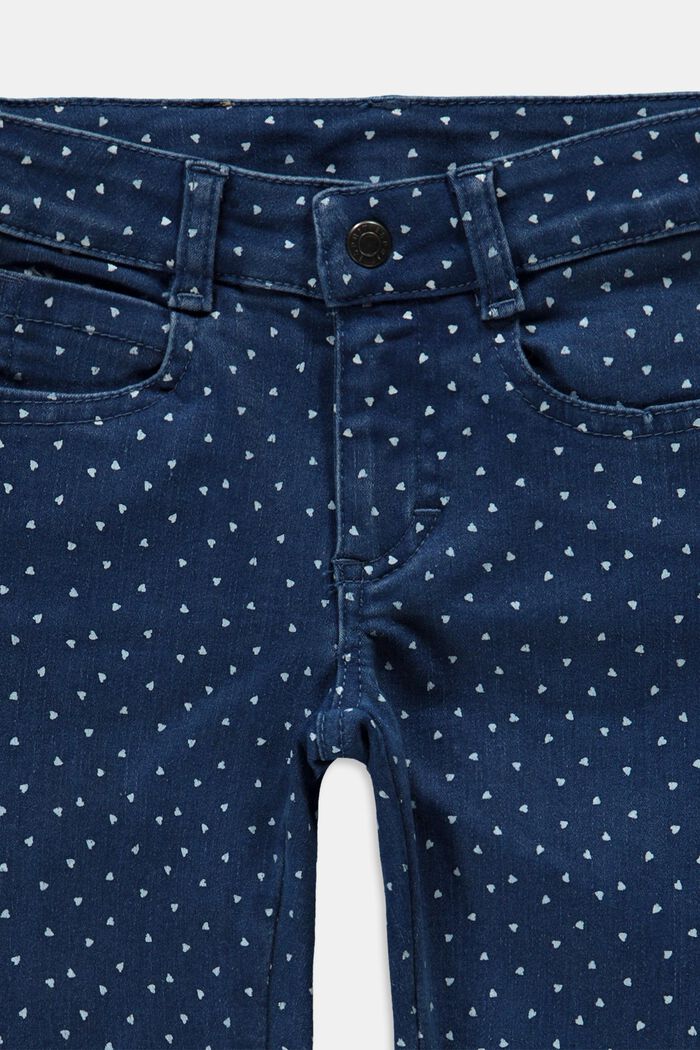 Lige jeans med print, BLUE MEDIUM WASHED, detail image number 2