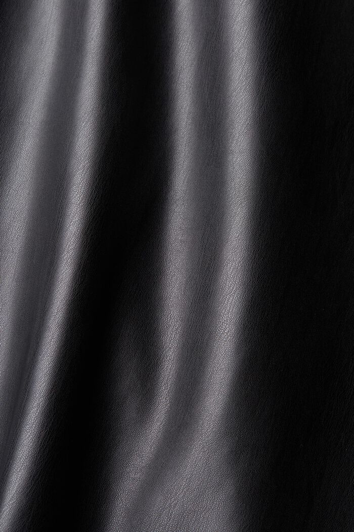 CURVY midinederdel i imiteret læder, BLACK, detail image number 1