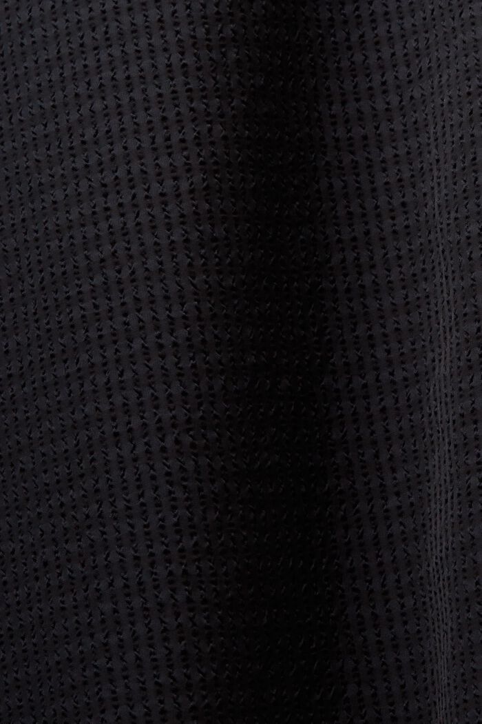 Langærmet skjorte med tekstur, BLACK, detail image number 4