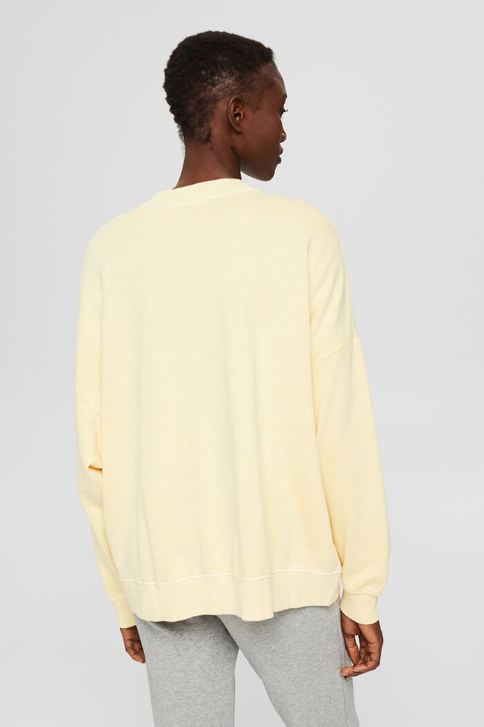 Sweatshirt af 100% økologisk bomuld, PASTEL YELLOW, detail image number 3